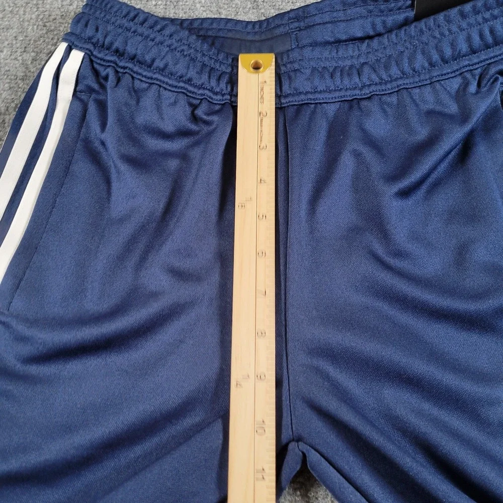 Adidas Soccer Pants Youth‎ Large Slim Tapered Football Futbol Blue Zip Legs NEW